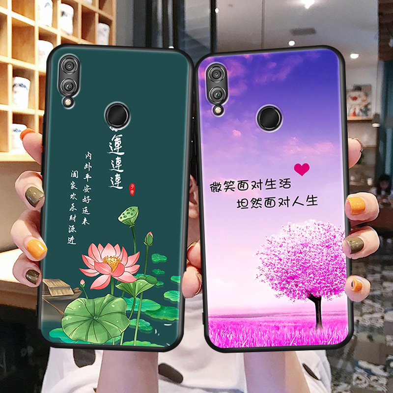 适用华为荣耀8x手机壳。竹报平安honor8x硅胶全包边jsn一aloo女男卡通jsntl00保护套畅玩八x防摔jsnal00a - 图0