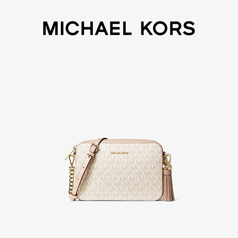 mk jet set中号老花流苏链条斜挎包 MICHAEL KORS女士包袋