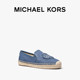 MICHAEL KORS MK HASTINGS Women's Contrast Straw Flats