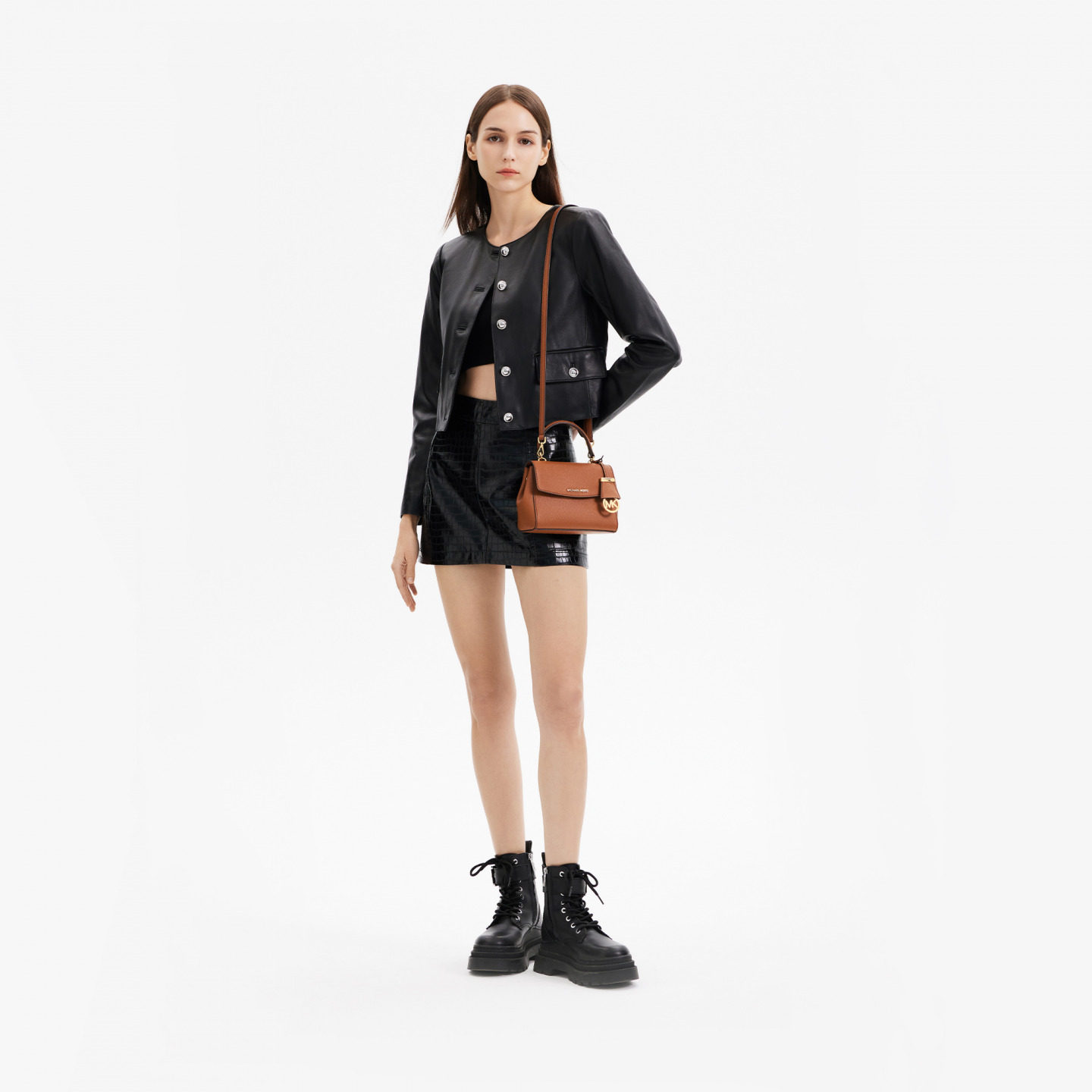 MICHAEL KORS MK Ava 女士超小号皮质迷你斜挎包