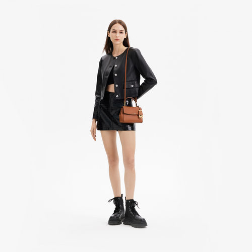 MICHAEL KORS MK Ava 女士超小号皮质迷你斜挎包 - 图1