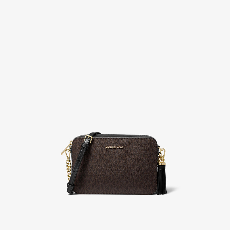 mk jet set中号老花流苏链条斜挎包 MICHAEL KORS女士包袋