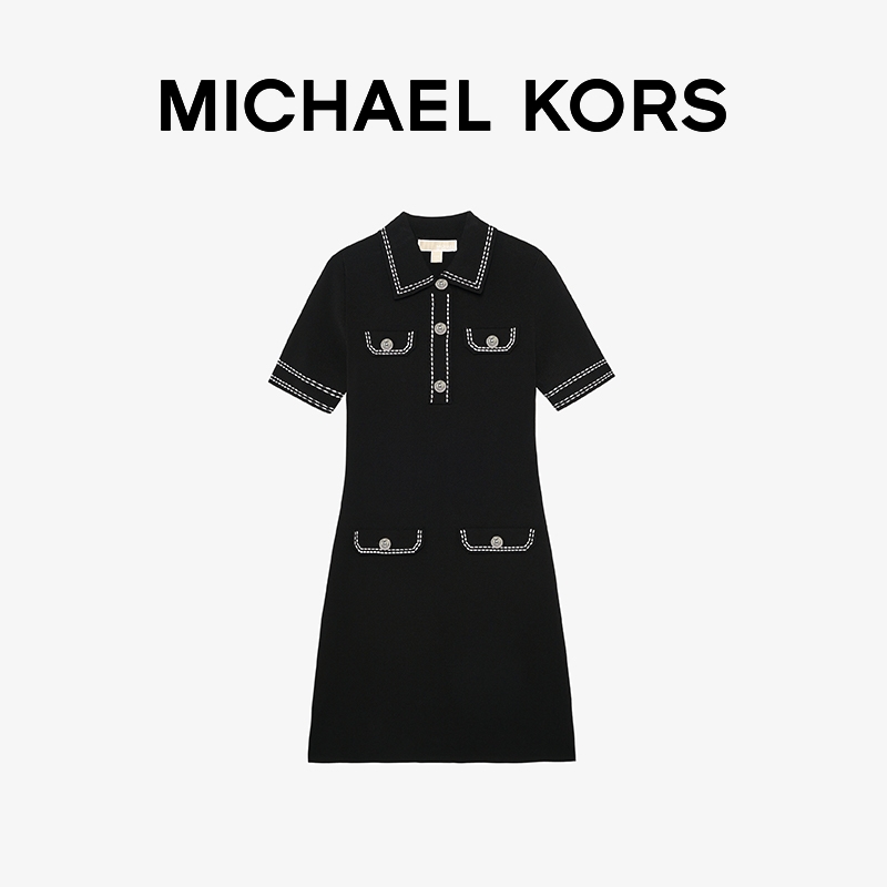 MICHAEL KORS 女士针织小香风明线连衣裙