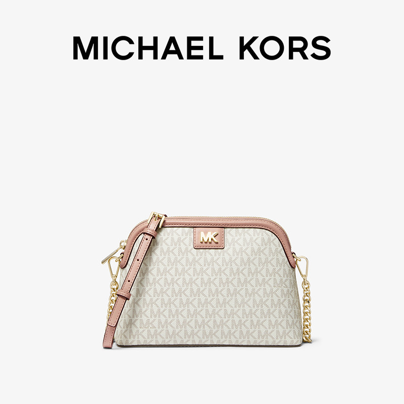 mk mott大号老花拼色链条贝壳包 MICHAEL KORS女士包袋