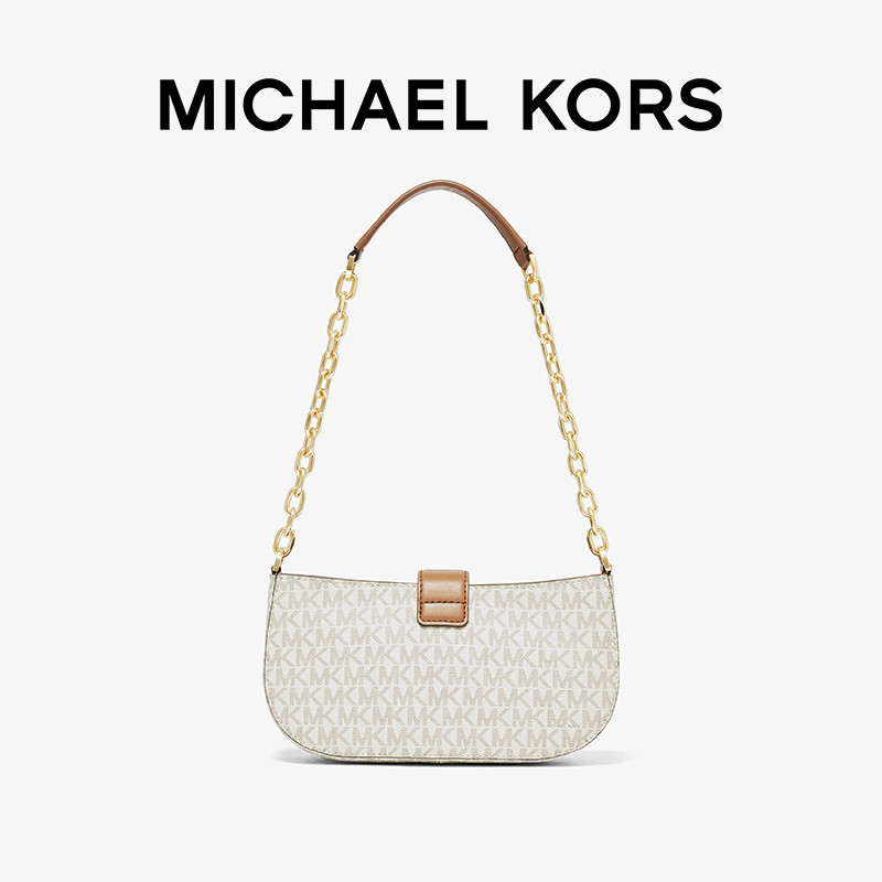 mk carmen小号老花链条腋下单肩包 MICHAEL KORS女士包袋