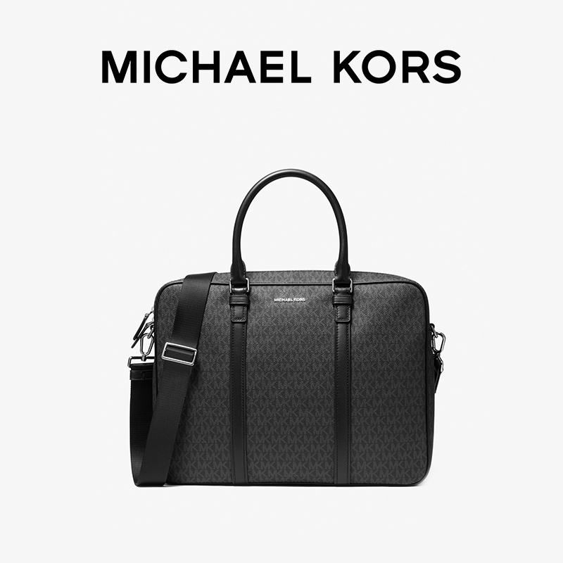 MICHAEL KORS Hudson 男士老花手提公文包电脑包 - 图0