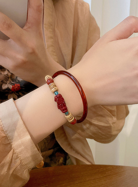 那片海新中式小貔貅手镯女