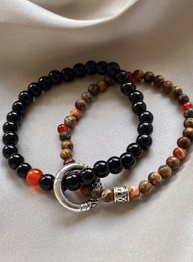 古风平安扣串珠手链女ins轻奢小众设计手串新中式复古高级感手饰