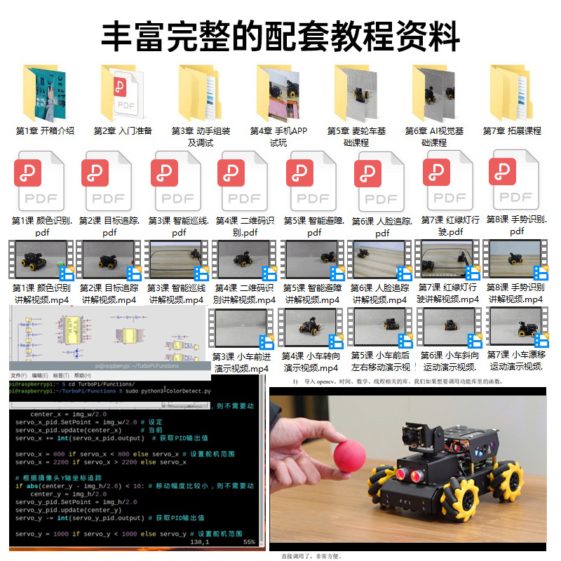 幻尔克4智能小车麦姆轮觉视识别踪追Tur纳boPi编B程机器人 - 图2