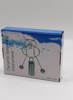 新款不倒翁猫头鹰平衡小铁人跨境工艺摆件减压趣味办公室铁艺装饰