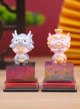 创意潮玩国风神兽系列吉娃灵兽印章盲盒书房桌面装饰摆件厂家直销