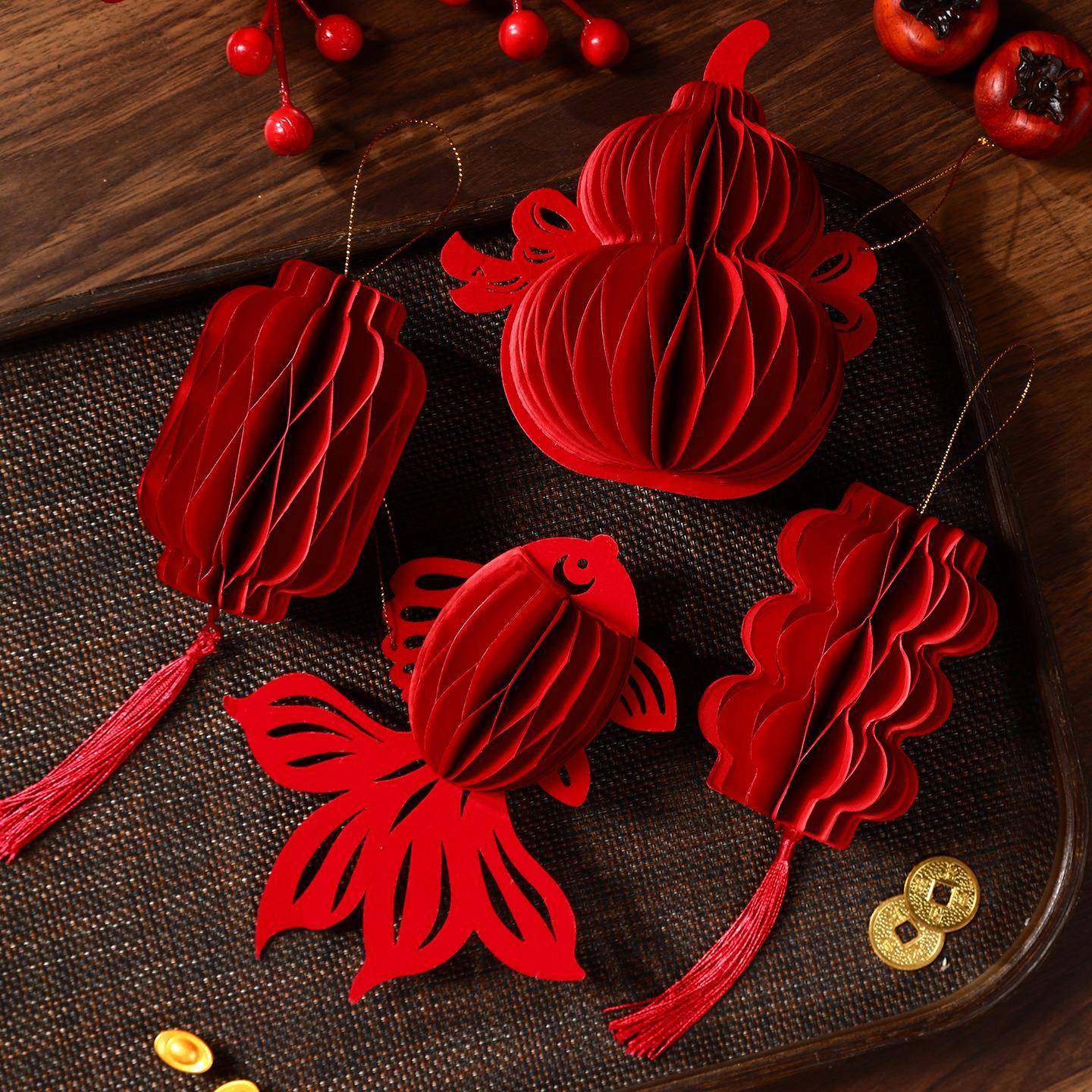 新年立体春节灯笼挂件2026马年蜂窝球装饰品房门壁挂春节过年布置,淘宝优惠券,粉丝福利购,淘宝优惠卷