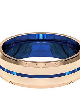 跨境欧美组合双色款式饰品8mm蓝间玫瑰金组合