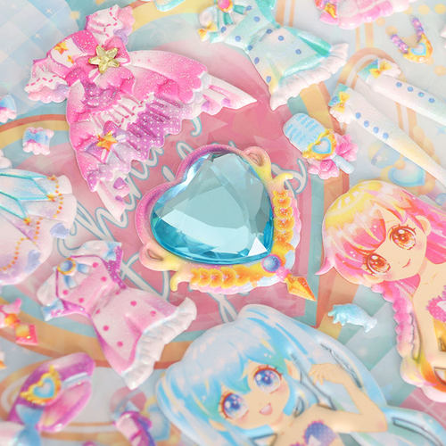 儿童贴纸 公主换装贴画女孩女宝宝换衣服的贴纸泡泡贴大号双层立体3D娃娃装扮贴变装秀幼儿园可爱卡通奖励贴 - 图2