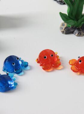 淄博琉璃手工小螃蟹摆件玻璃微景观桌面鱼缸装饰车载饰品生日礼物