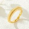 Retro style gold brushed open ring, simple and must-have style, light luxury ring, adjustable index finger ring