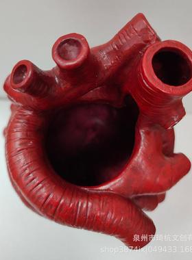 跨境热款心脏解剖模型花瓶创意家居桌面装饰章鱼花瓶工艺品摆件