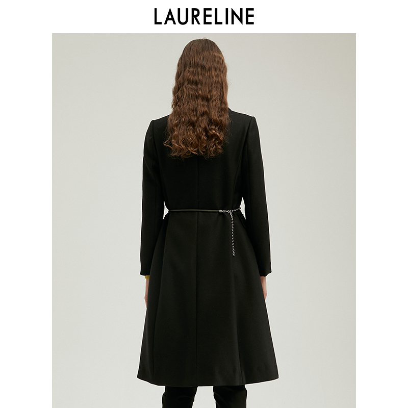 LAURELINE/洛瑞琳时尚外套女冬季新款收腰显瘦西装式羽绒服