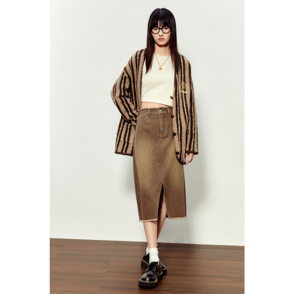 太平鸟学院风毛衣2023春季针织衫 太平鸟outlets店毛针织衫