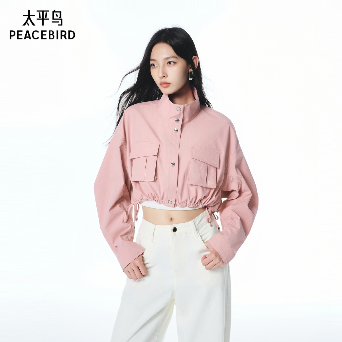 【商场同款】太平鸟25年新款宽松通勤双色便服短外套A3BBF3158 - 图2