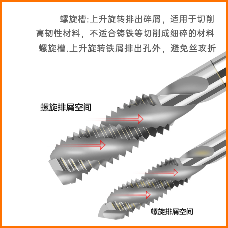 替代日本YAMAWA加长机用丝锥M2M3M4M5M6*1*100-150加长螺旋丝攻