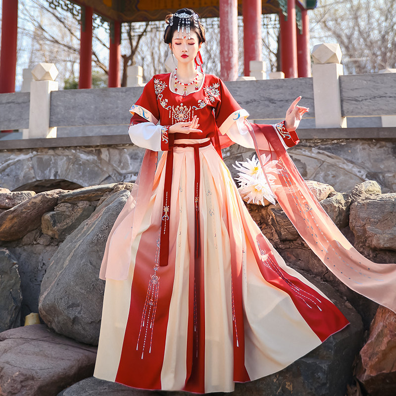 坦领原创正版唐制敦煌风飞天汉服 凯霖秋汉服