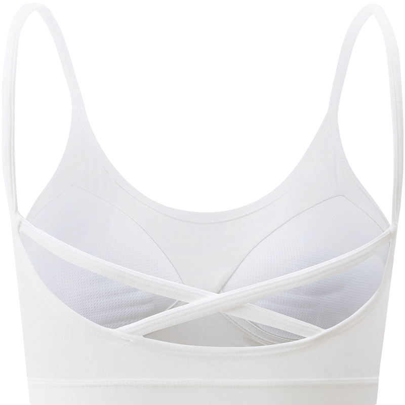 纯棉交叉美背一体式固定杯学生抹胸 hdvip文胸