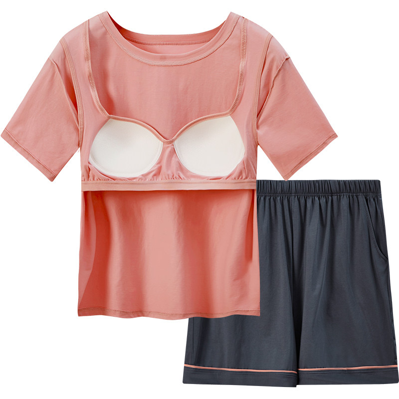 2023夏天带胸垫免穿文胸可外穿睡衣 hdvip睡衣/家居服套装