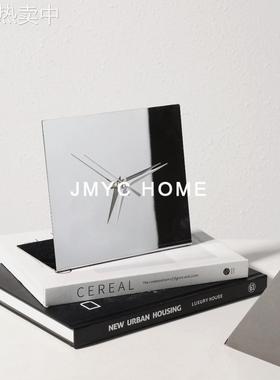 不锈钢欧式个性时钟台钟摆件儿童房客厅书房家居创意桌面钟表座钟