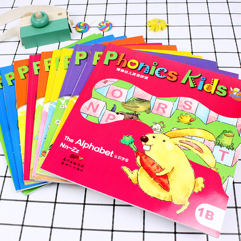 phonics+kids棒棒英语自然拼读幼儿英语1-6年纪共12册幼儿园英语自然拼读口语发音字母拼写0基础入门小达人小考拉点读笔绘本配套书