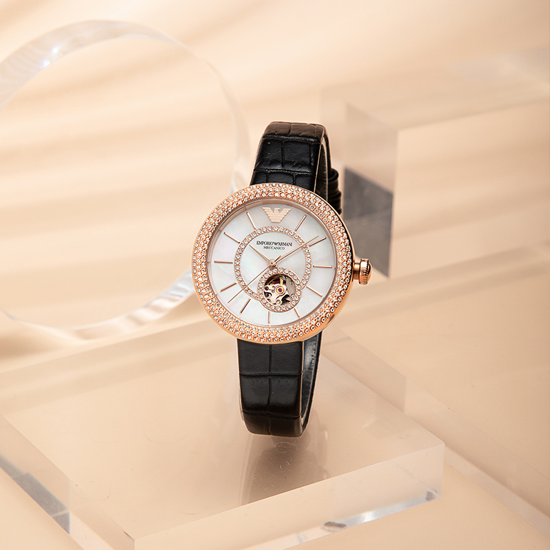 Armani watch women's fashion hollow mechanical women's watch