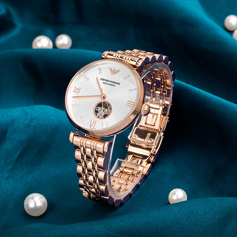 阿玛尼女满天星全自动官方机械表 臻时世界海外欧美腕表