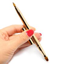 Makeup Brush Metal Telescopic Double Head Lip Brush flawless brushed lipstick with lid portable 