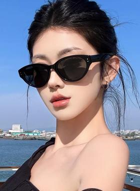 猫眼墨镜网红韩版同款遮阳新款护目镜偏光太阳眼镜女士防晒户外
