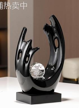 天使之翼白色陶瓷摆件创意家居装饰品瓷器青花瓷酒柜工艺品