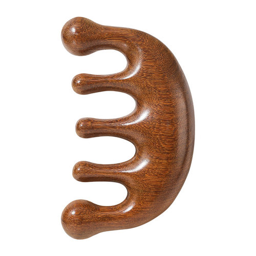 天然檀木按摩梳头部经络梳头皮五爪按摩梳子美发梳头疗木梳子 - 图3