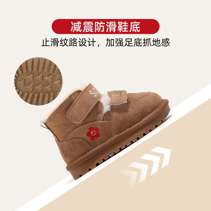 女宝宝棉鞋加绒加厚鞋子男小童冬鞋软底防滑保暖鞋冬季女宝雪地靴,淘宝优惠券,粉丝福利购,淘宝优惠卷