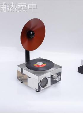 现代简约创意水晶播放器摆件样板房售楼处桌面软装饰品工艺品