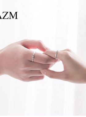 轻奢小众设计山盟海誓异地恋对戒