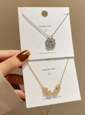 优品乐钛钢女四叶草项链项链颈链