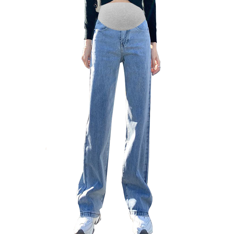 高个子孕妇外穿春秋款加长版牛仔裤 舒威娜孕妇打底裤