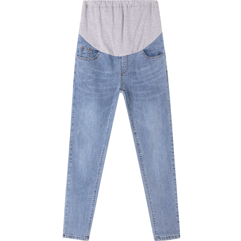 托腹外穿弹力裤超长 舒威娜孕妇直筒裤