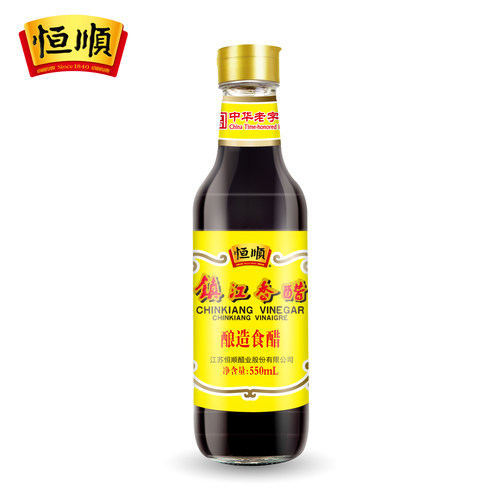 恒顺镇江香醋550ml*4瓶 出口品质特产香醋纯粮酿造食醋炒菜凉拌醋 - 图2