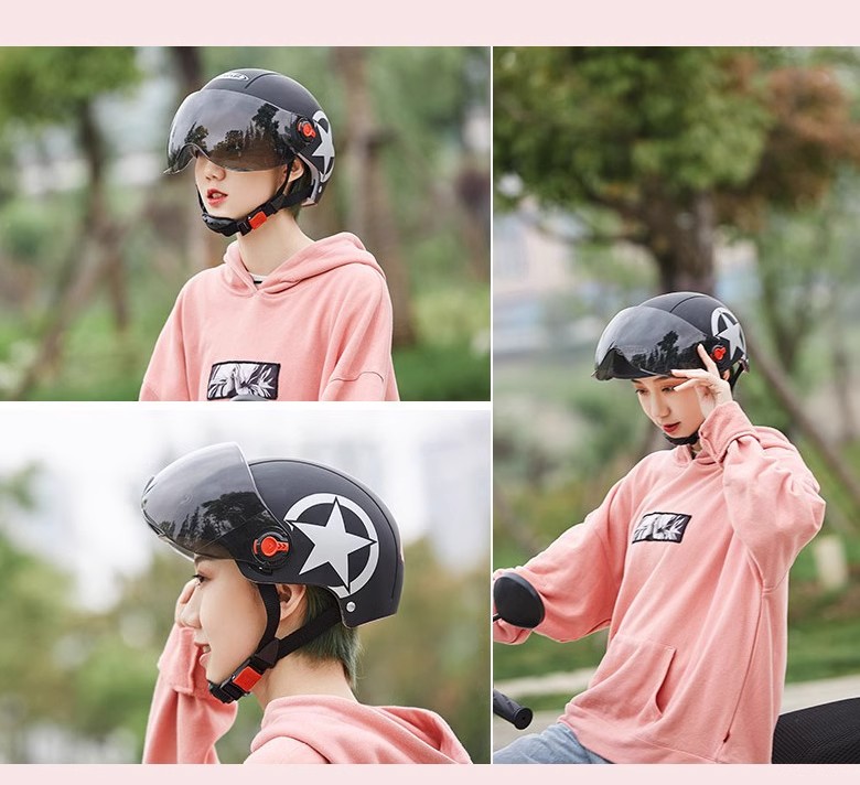 3C头盔下巴带子卡扣配件通用大全插销电动自行车摩托车安全帽野马 - 图3