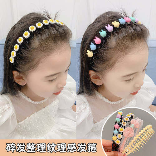 儿童发箍女童碎发整理神器发夹防滑压发发捆头箍女孩夏季发卡头饰 - 图2