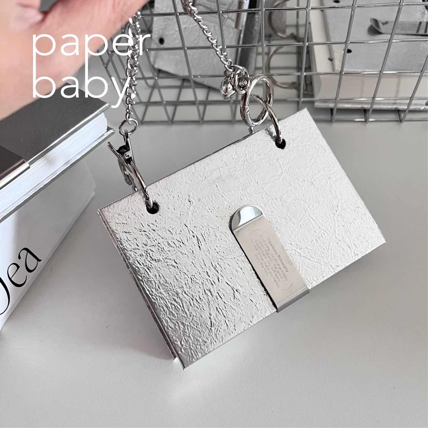 paperbaby银色硬壳两孔A7 空白纸 活页手帐本,淘宝优惠券,粉丝福利购,淘宝优惠卷