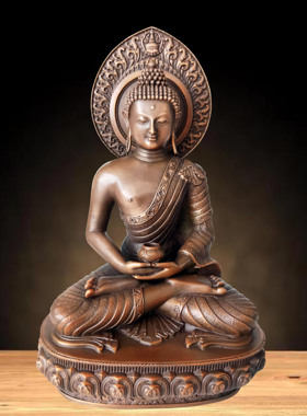 摆件客厅药师佛紫铜保平安