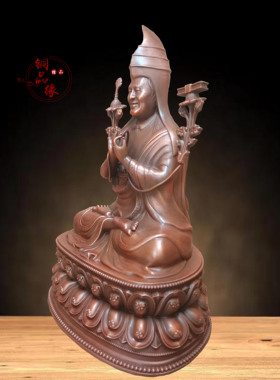 摆件客厅法王如意宝紫铜藏传