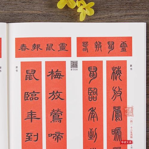 四种书体写春联篆书隶书楷书行书视频讲解版斗方春条四言联五言联七言联福字实用对联生肖王丙申视频教程集字新年毛笔书法字帖春节 - 图3