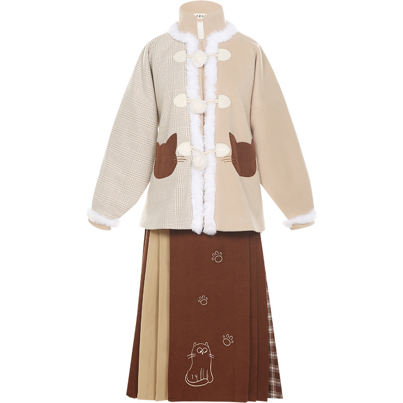 花朝记汉服原创设计汉元素竖领袄 花朝记汉服